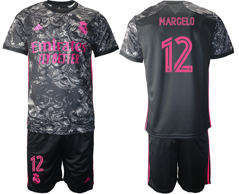 2021 Men Real Madrid away #12 soccer jerseys->real madrid jersey->Soccer Club Jersey